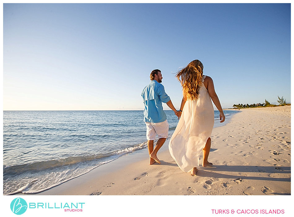 Wedding proposal on grace bay beach