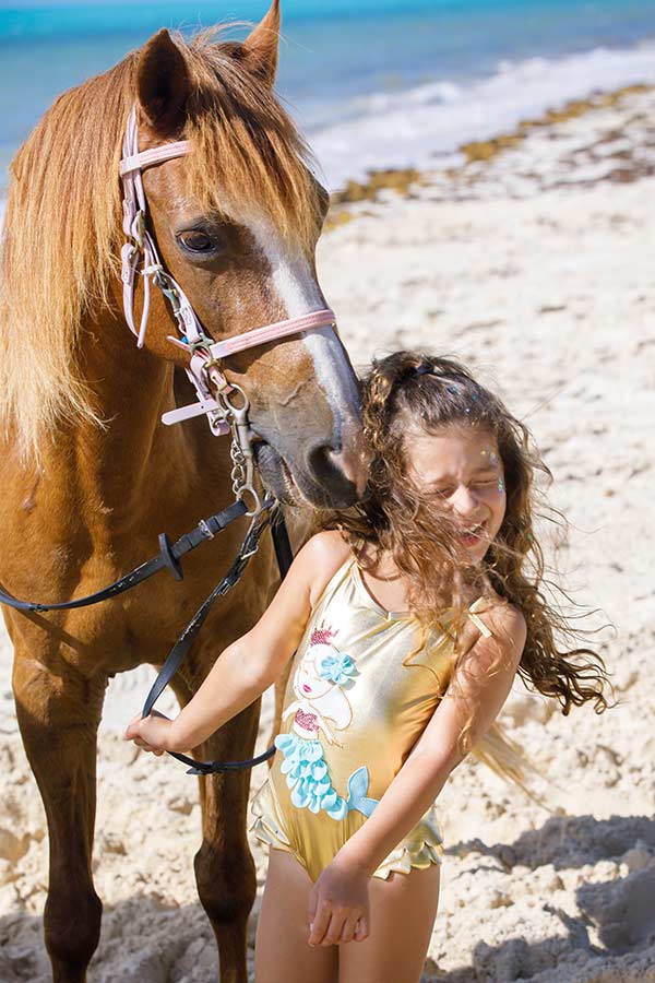 Kid with horse