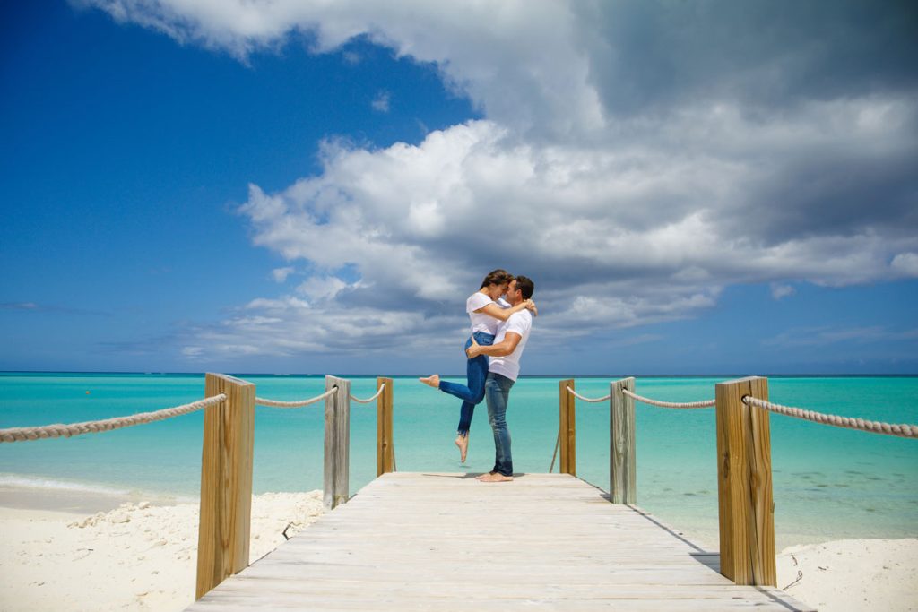 Couple in turks and caicos